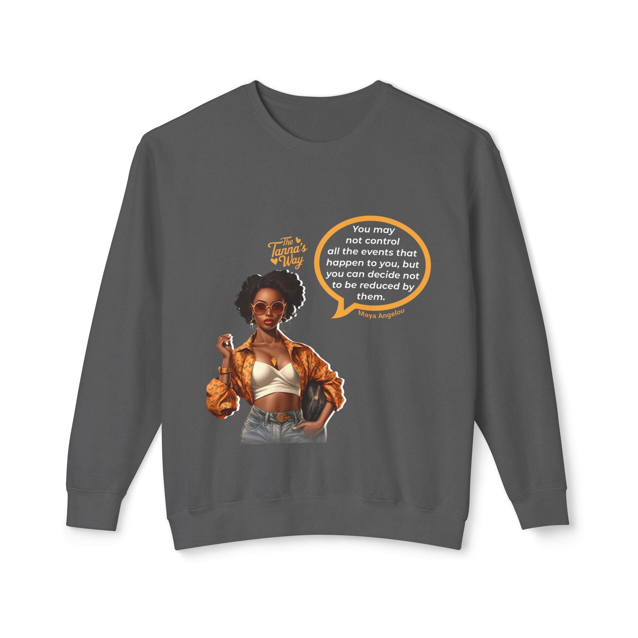 Maya Angelou | Unisex Lightweight Crewneck Sweatshirt